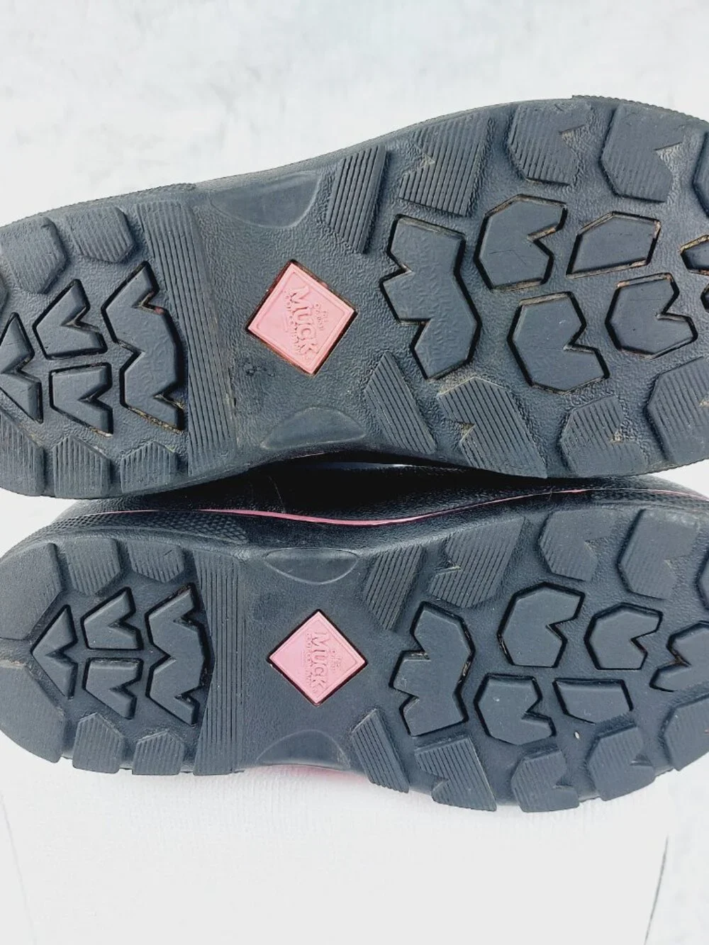 Muck Girl's Black Pink Element Rain Rubber Mid-Calf Rain Boots Size 1